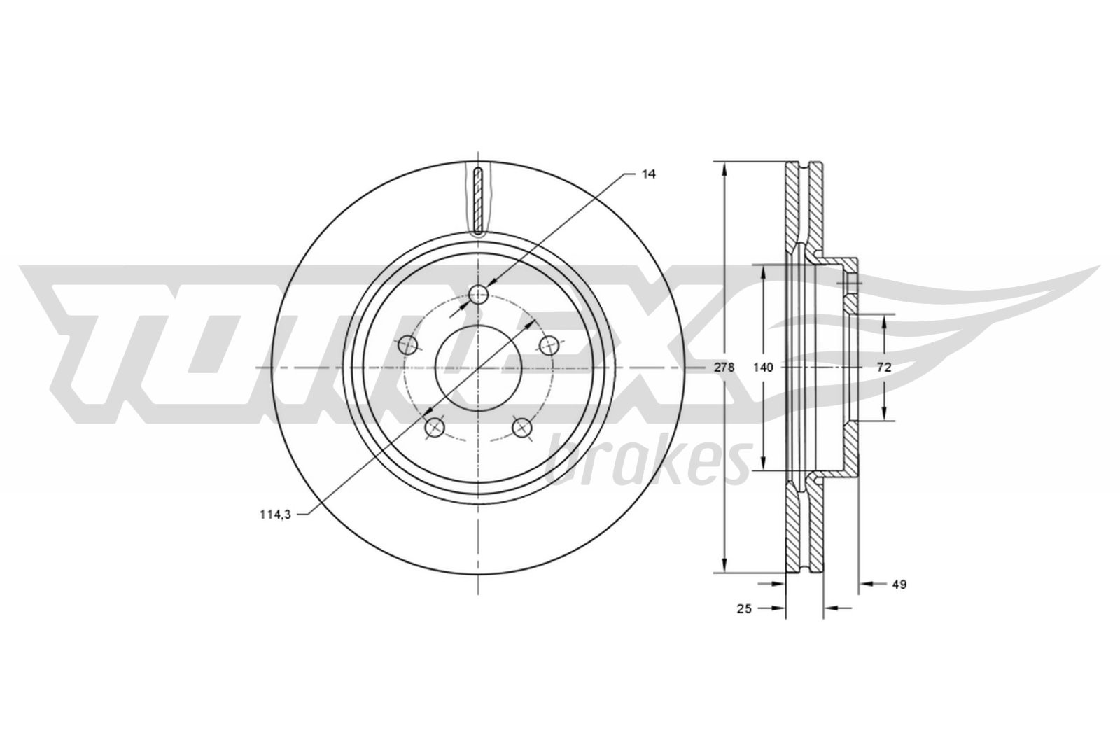 TOMEX Brakes Bremsscheibe